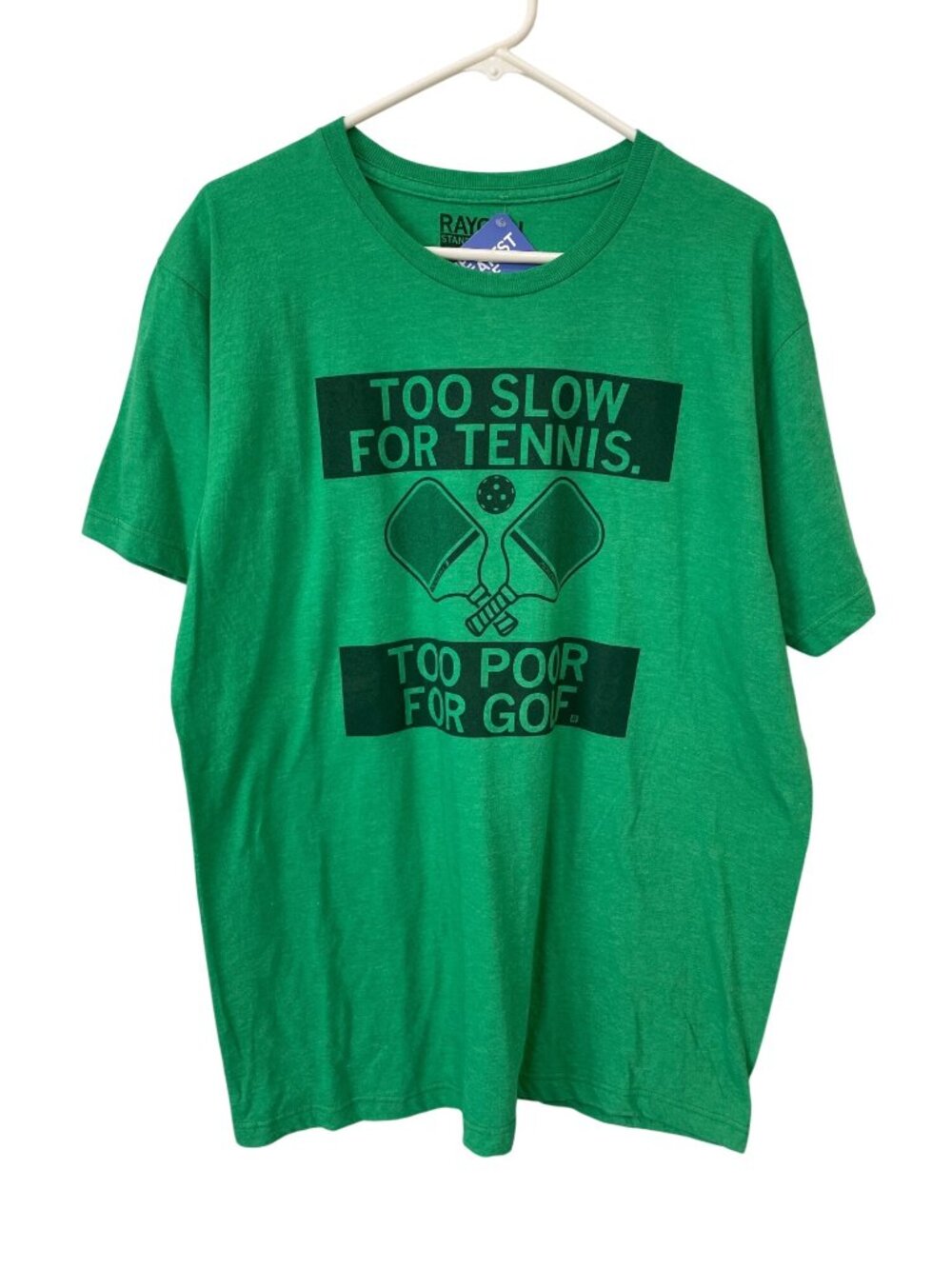 Pickleball Too Slow For Tennis Too Poor For Golf Raygun T Shirt Size Large NEW